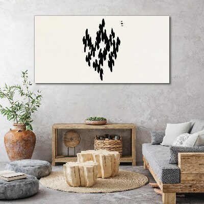 Tablou canvas Figuri negre pe fundal alb