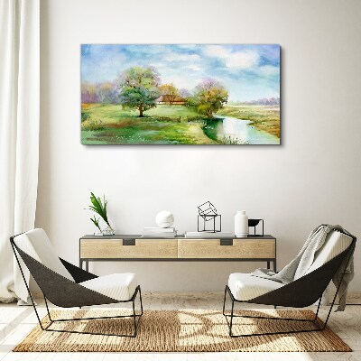 Tablou canvas Un peisaj rural liniștit