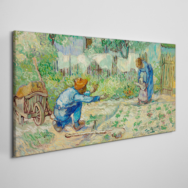Tablou canvas Momente de familie în grădină