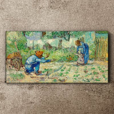 Tablou canvas Momente de familie în grădină