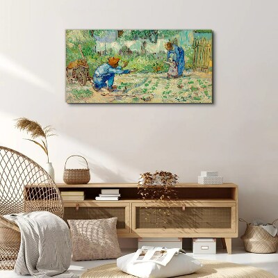 Tablou canvas Momente de familie în grădină