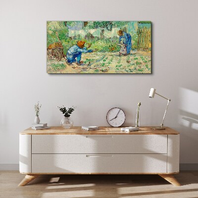 Tablou canvas Momente de familie în grădină