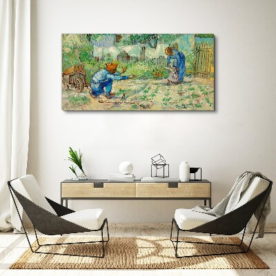 Tablou canvas Momente de familie în grădină