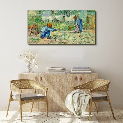 Tablou canvas Momente de familie în grădină
