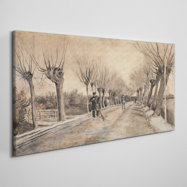 Tablou canvas Peisaj de iarnă cu copaci