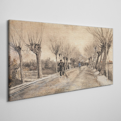 Tablou canvas Peisaj de iarnă cu copaci