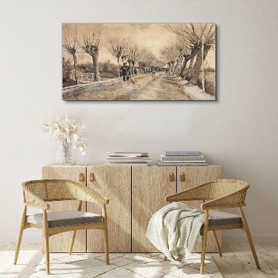Tablou canvas Peisaj de iarnă cu copaci