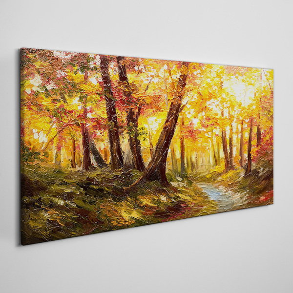 Tablou canvas Pădurea de aur în lumina soarelui