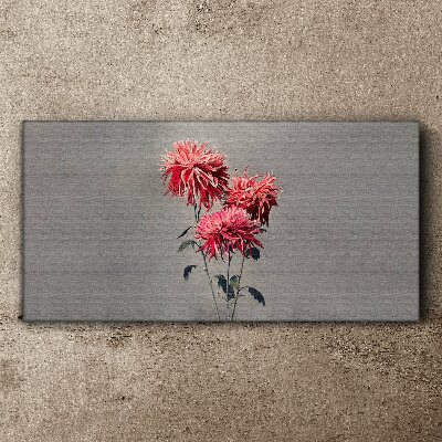Tablou canvas Flori roz pe fond gri