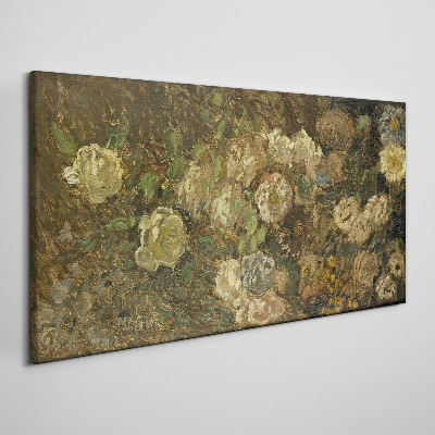 Tablou canvas Peisaj floral în tonuri pământii