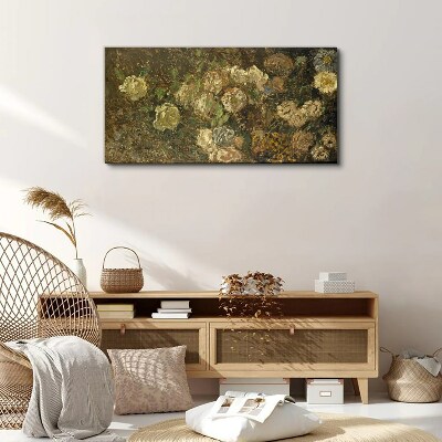 Tablou canvas Peisaj floral în tonuri pământii