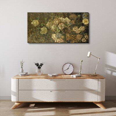 Tablou canvas Peisaj floral în tonuri pământii