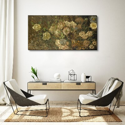 Tablou canvas Peisaj floral în tonuri pământii