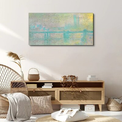 Tablou canvas Dimineața de iarnă pe râu
