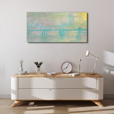 Tablou canvas Dimineața de iarnă pe râu