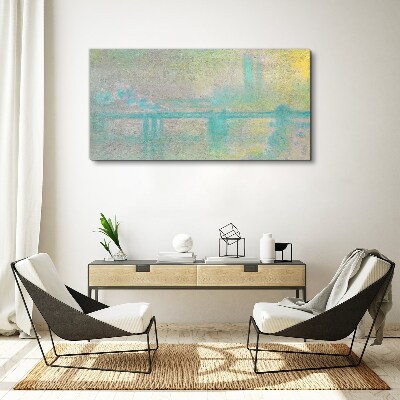 Tablou canvas Dimineața de iarnă pe râu