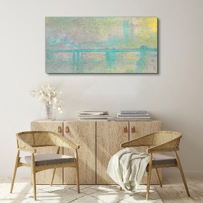 Tablou canvas Dimineața de iarnă pe râu