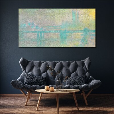 Tablou canvas Dimineața de iarnă pe râu