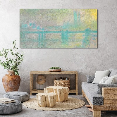Tablou canvas Dimineața de iarnă pe râu