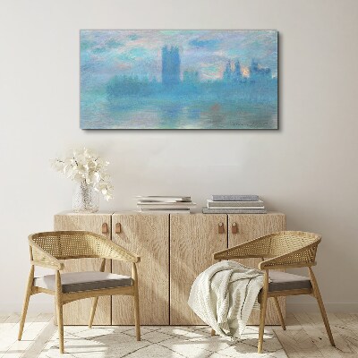 Tablou canvas Londra ceață dimineața