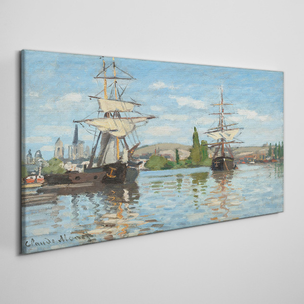 Tablou canvas Nave cu pânze pe râu