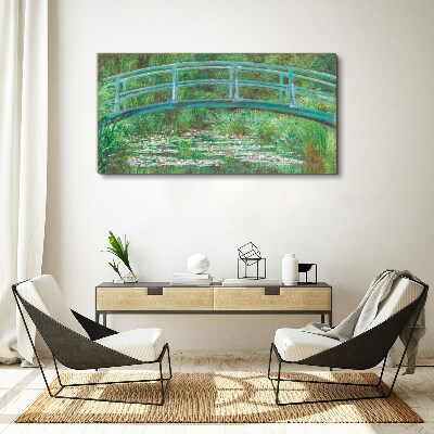 Tablou canvas Un pod peste iaz