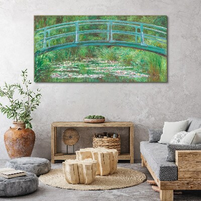 Tablou canvas Un pod peste iaz