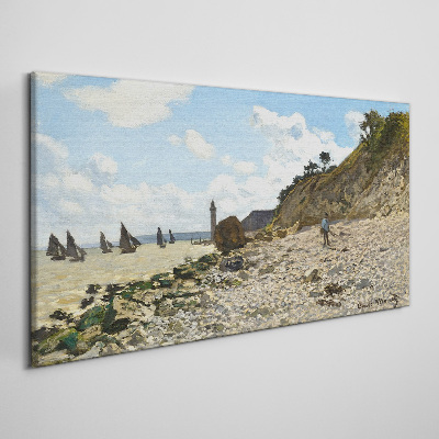 Tablou canvas Bărci pe plaja Monet