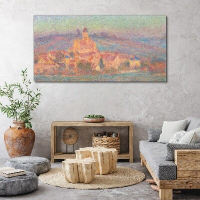 Tablou canvas Apus de soare Vetheuil Monet