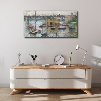 Tablou canvas Un port liniștit în culori pastelate
