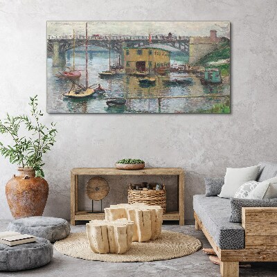 Tablou canvas Un port liniștit în culori pastelate