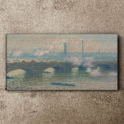 Tablou canvas Podul Waterloo Grey Monet