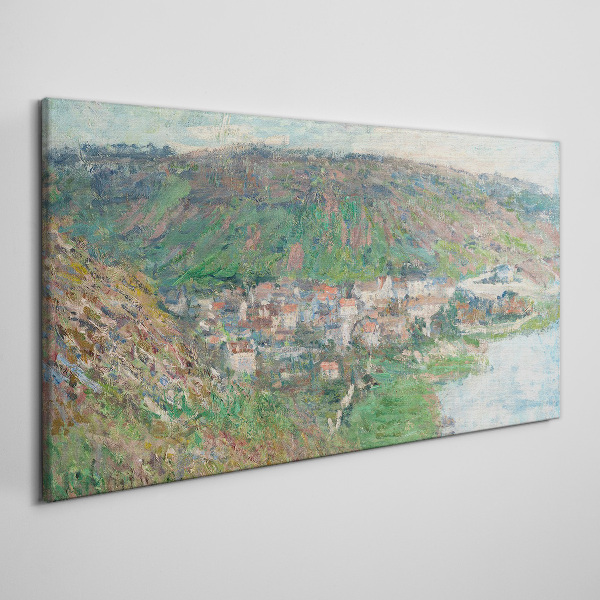 Tablou canvas Peisaj de primăvară lângă râu