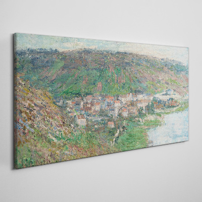 Tablou canvas Peisaj de primăvară lângă râu