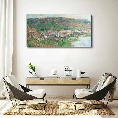 Tablou canvas Peisaj de primăvară lângă râu