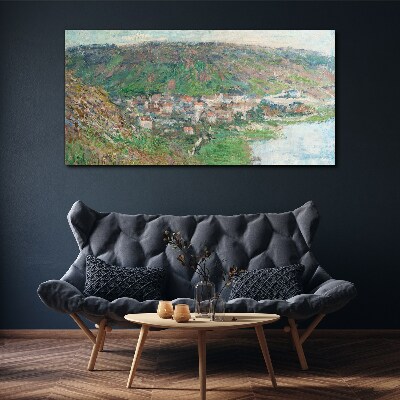 Tablou canvas Peisaj de primăvară lângă râu