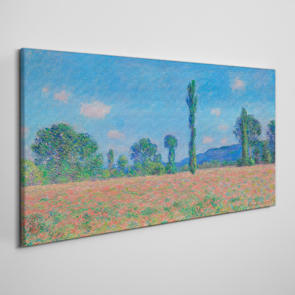 Tablou canvas Câmp de flori sub cerul albastru