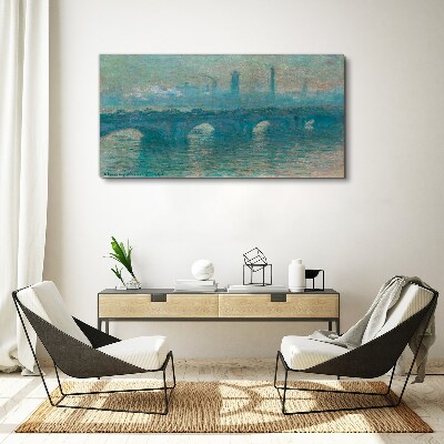 Tablou canvas Poduri din Londra în ceață