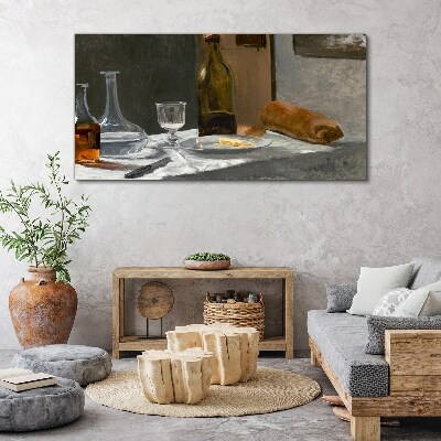 Tablou canvas Natura moartă cu sticle și pahar