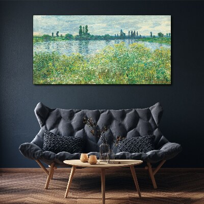 Tablou canvas Vedere a râului în verde