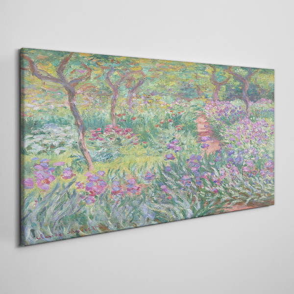 Tablou canvas Grădină de flori în soarele de primăvară