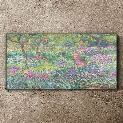 Tablou canvas Grădină de flori în soarele de primăvară