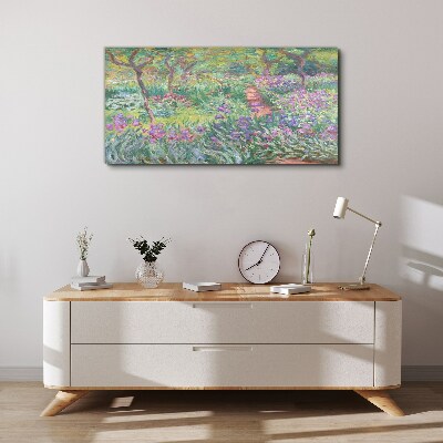 Tablou canvas Grădină de flori în soarele de primăvară