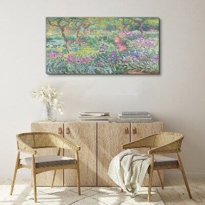 Tablou canvas Grădină de flori în soarele de primăvară