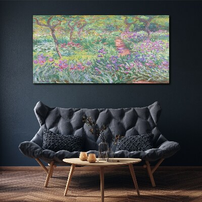Tablou canvas Grădină de flori în soarele de primăvară
