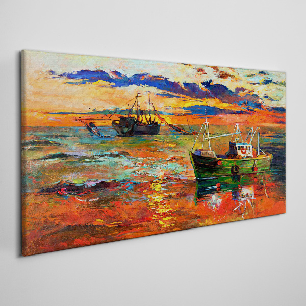 Tablou canvas Apus peste mare