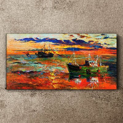 Tablou canvas Apus peste mare
