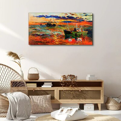 Tablou canvas Apus peste mare