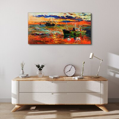 Tablou canvas Apus peste mare