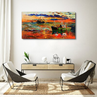 Tablou canvas Apus peste mare